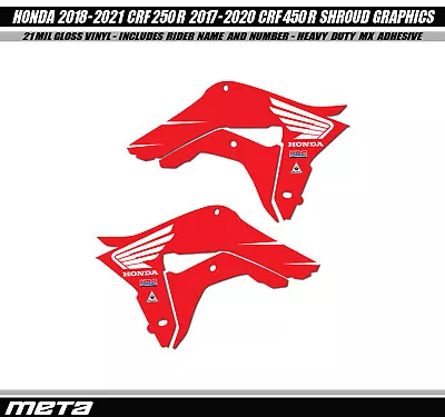 Honda Crf250r-2018-2021 Crf450r 2017-2020 Shroud Graphics Mx Decal Stickers • $45