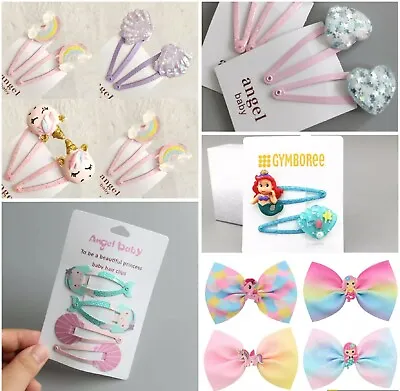 £2.69 • Buy Bow Hair Clips Headbands Childrens Girls Baby Unicorn Mermaid Princess Accessory