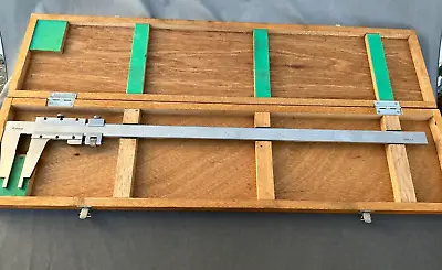 MITUTOYO 24  Vernier Caliper Stainless Wood Case 160-102A Measurement Tool • $245