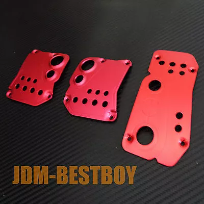 RED Racing Fuel Brake Gas Foot Manual 5 Speed Pedals Pad Aluminum Plate #REDMT01 • $16.88