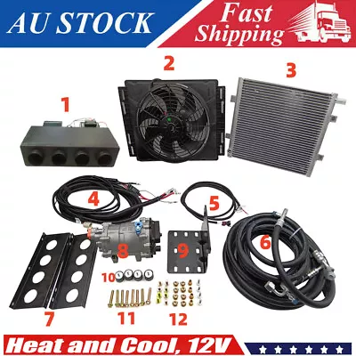 12V Heat&Cool Universal Under Dash AC Air Conditioning Evaporator A/C Kit • $1349.99