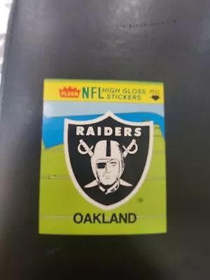 Vintage Oakland Los Angeles Raiders 1981 Fleer Football~ NFL High Gloss Sticker  • $0.99