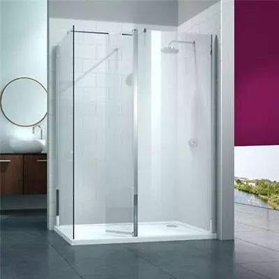 Merlyn 8 Series Swivel Walk-In Shower Enclosure + End Panel 1400mm X 900mm • £1505.95