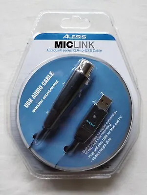 Alesis MICLINK AudioLink Series XLR-to-USB Microphone Cable Mac PC NEW • $27