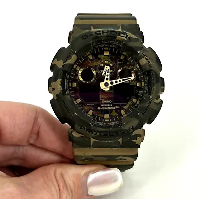 Men's ANALOG-DIGITAL Watch CASIO G-Shock 5081 GA-100CM Alarm Chronograph Camo • $84.99