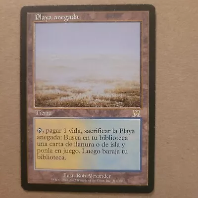 Flooded Strand Onslaught Card MTG Magic Mtg Magic Spanish Blue White Fetch MP/HP • $57.32