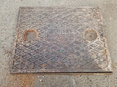 Cast Iron Manhole Drain Cover & Frame 655mm X 506mm Diamond Pattern Inspection  • £120