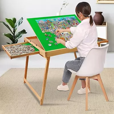 Jigsaw Puzzle Table Storage Folding Tilting Table 1000 Pcs Mat Board DTTFTN • $199