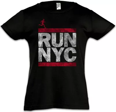 RUN NYC Kids Girls T-Shirt New York City Run Fun DMC Marathon Letters Hip Hop • $32.99