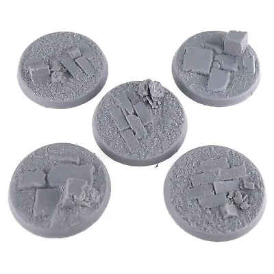 40mm Resin Bases X5 (a) Stone Ruins // Round Resin Bases AOS LOTR 40K • £4.99