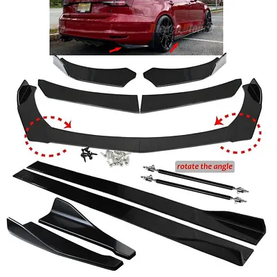 Front Bumper Chin Lip Splitter Spoiler Body Kit+Strut Rod  For Volkswagen Jetta • $59.99