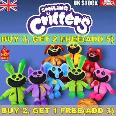 Smiling Critters Series Figure Plush Cartoon Game Doll Home Decor Birthday Gift • £7.99