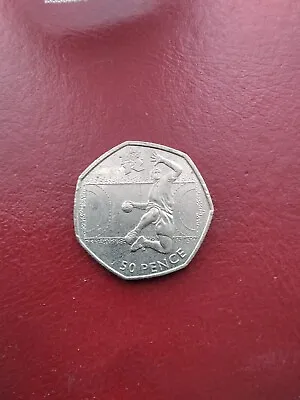 50p Coin Olympic Handball In Circulated Condition • £3.50