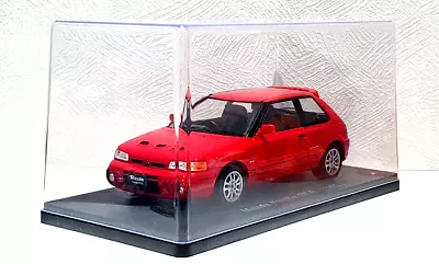 1/24 Hachette 1992 MAZDA FAMILIA GT-R RED W/Case Diecast Car Model Approx 7  • $95.99