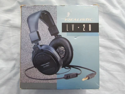 $19.16 • Buy Vtg Realistic LV-20 Over Ears In-Line Volume Headphones Radio Shack W/ Box Koss