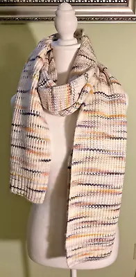 J Crew Women's Multicolor Wool Blend Space-Dyed Multi-Functional Scarf • $20