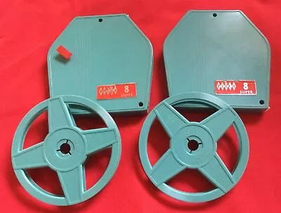 Vintage 8mm Cine Film Reel EMPTY PETCO Brand +  Box 200ft Capacity X 2 RARE • £3.90