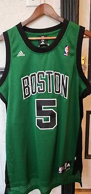 VTG NBA Adidas Boston Celtics Kevin Garnett Jersey 5 Men M SEWN Green Alternate • $105.55