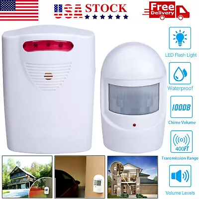 Wireless Driveway Alarm Infrared Motion Sensor Home Garage Alert Security System • $15.89