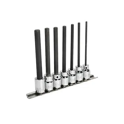 Sealey AK62254 Hex Socket Bit Set 7pc 3/8 Sq Drive 110mm Metric • $39.99