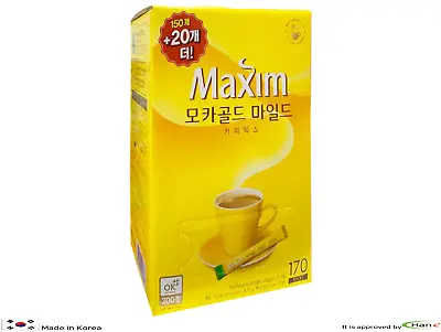 Korea Maxim Mocha Gold Mild Coffee 170pcs Sticks Mix Instant Stick Sweet Sugar • $90.90