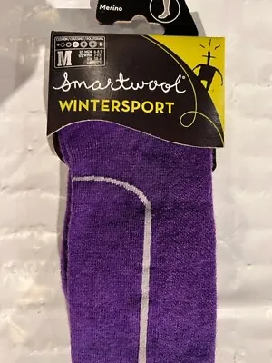$22.50 • Buy Smartwool Shin Cushioned Winter Sport Ski Socks Purple Size M (M 6-8.5, W 7-9.5)