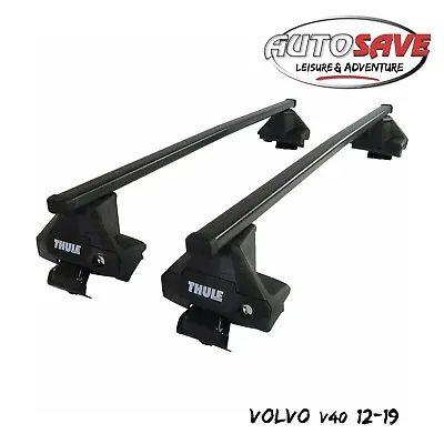Thule Steel SquareBar Evo Roof Bars Set To Fit Volvo V40 12-19 Lockable Pair • $297.78
