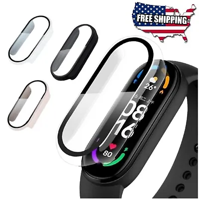 Case Cover+glass For Xiaomi Mi Band 7 6 5 4 3 Full Coverage Screen Protector • $4.92