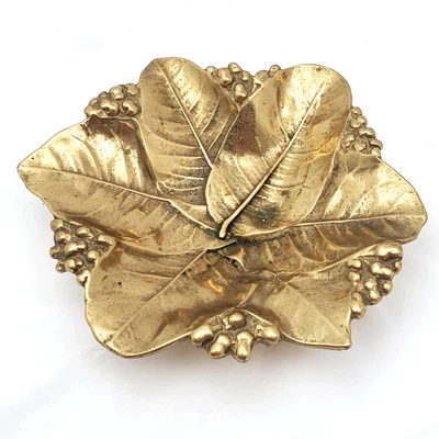 $24.98 • Buy Virginia Metalcrafters Lemon Leaves Dish 4-35 VA VMC Brass 1953 7 