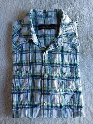 Malibu Cowboy Men's Short Sleeve Shirt Plaid XL Button Up • $12.47