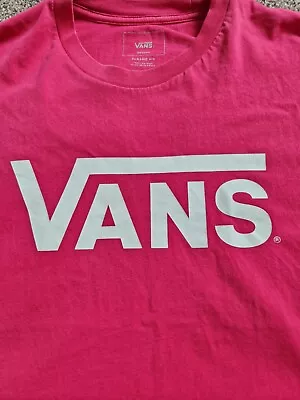 Mens Pink Vans Tee Tshirt Size M • £9.99