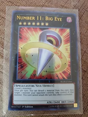 **number 11: Big Eye ** Bllr-en066 Ultra Rare Mint First Edition Yugioh!  • $10.99