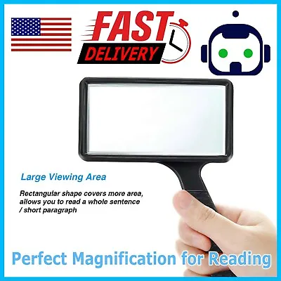 Handheld Rectangular 3X Magnifier Magnifying Glass Loupe For Reading Jewelry US • $4.95