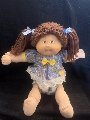 Cabbage Patch Kids Girl 1983 HM 5 Brown Hair Violet Eyes First Tooth Dimples • $24.95