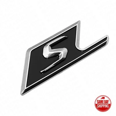 Mercedes S Trunk Emblem Logo 3D Sticker Badge Decoration AMG Edition Sport Black • $9.99