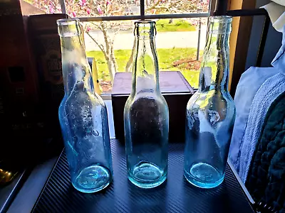 Three Vintage 12 Oz. Beer Bottles (two Anheuser Busch One Unbranded) • $5