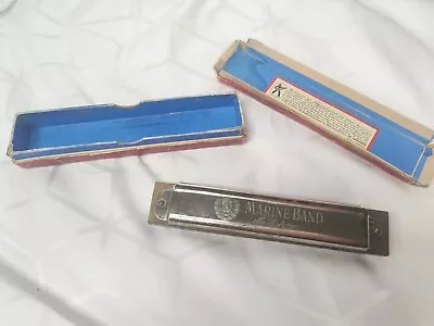 Vintage M. Hohner Marine Band No. 365 Harmonica - Key Of C W/Original Box • $19.99