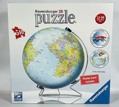 Ravensburger 3D Puzzle World Globe 540 PCS. Item No. 12436 NEW Sealed • $30.59