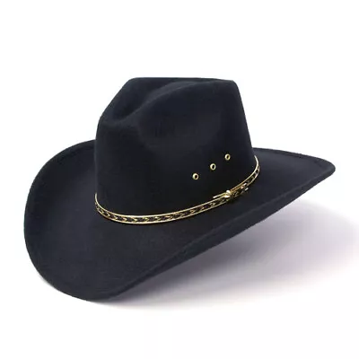 NEW! Faux Felt Cowboy Hat - Pinch Front - Great Hat!! Black  • $49.95