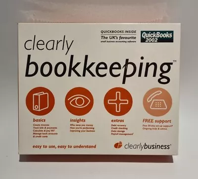 £25 • Buy QuickBooks 2002 Clearly Bookkeeping Clearly Business Version 10 NEW & SEALED 