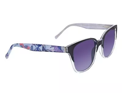 Vera Bradley Natalie Blue & Black Butterfly Polarized Sunglasses Square 55mm • $64