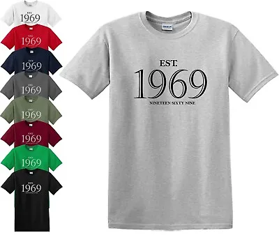 EST. Established 1969 T-Shirt 50th Birthday Funny Present Father Day Gift Top • £9.99