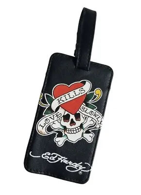 Ed Hardy Designer Luggage Tag Love Kills Slowly Skull & Heart • $6.97