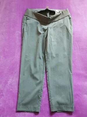 H&M Mama Maternity Size 16/EUR 44 Under Bump Smart Work Trousers L27  - Grey • £8.50