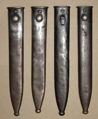 4 WWII Vintage Military Combat Knife Bayonet Metal Sheath Scabbard Lot • $34.99