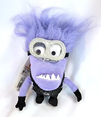 Evil Purple Minion Dave Plush Coin Purse Clip Despicable Me 2 Stuffed Animal MWT • $7.99