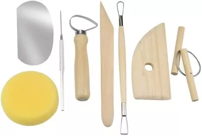 £7.50 • Buy 8pc Pottery Sculpting Tool Kit Ceramic Modelling Wheel Throwing Starter Set UK 