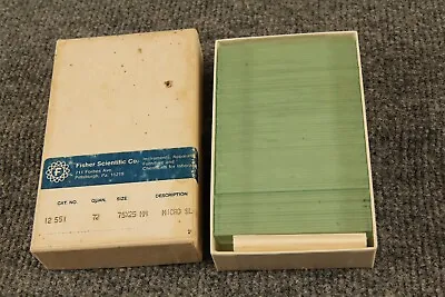 72 Vintage Fisher Scientific Microscope  Slides 75x25 Mm New Old Stock Oen Box • $9