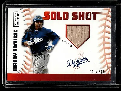 2009 Topps Unique Solo Shot Manny Ramirez Game Used Bat #ed /275 La Dodgers • $9.99