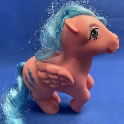 Vintage My Little Pony G1 Firefly Pegasus 1983 Pink Pony Blue Hair Hong Kong • $18.99